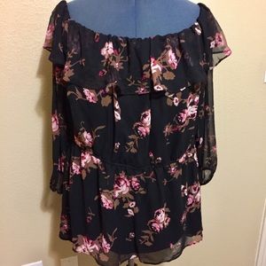 Lane Bryant Floral Blouse Size 22